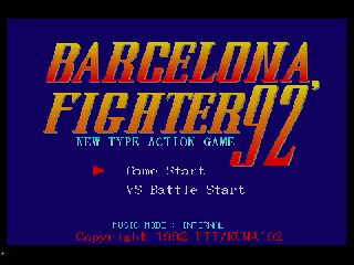 Screenshot Thumbnail / Media File 1 for Barcelona Fighter 92 v2.00 (1992)(LTT - Kuma)[a]